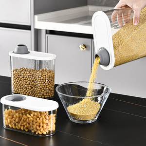 Khô Thực Phẩm Lưu Trữ Hộp Hạt Lọ Ngũ Cốc Container Nhà Bếp Phòng Ăn Đồ Ăn Nhẹ Kín Công Suất Lớn Rõ Ràng Với Đo Cup - Product Image 4