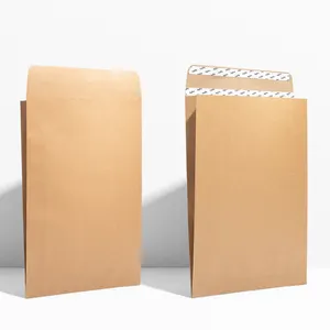 Waterproof Brown Kraft Paper Self Adhesive A4 Mailer Envelope Bag File Pocket For Underwear Garment