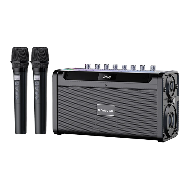 BT 5.2 All-in-one Android Karaoke Machine Wireless Microphone Dynamic RGB Light Portable 4'' Speaker USB/SD High Fidelity Sound
