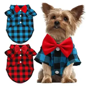 بلابالا بوي قميص-صبي لطيف الكلب الملابس و ربطة القوس فيونكة كومبو الكلب الملابس للكلاب الصغيرة القطط حفلة عيد ميلاد وعطلة صور