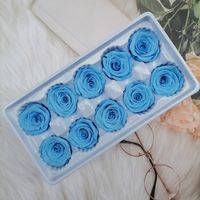 Kotak Bunga Mawar Abadi, Bunga Kering Awet Buatan Tangan dengan Layar LED, Berdiri Sendiri untuk Hari Valentine dan Natal