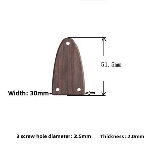Cubierta de la varilla de ajuste del cabezal de guitarra (palisandro/ebano/núcleo de hierro) - Accesorios para guitarra - Product Image 6