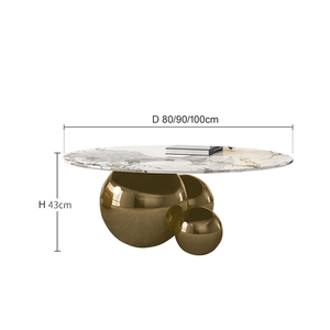 <span class=keywords><strong>Tavolino</strong></span> <span class=keywords><strong>Rotondo</strong></span> da Salotto ATUNUS Postmoderno Moderno di Lusso in Acciaio Inossidabile Oro Argento o Nero per Arredamento Hotel - Product Image 6