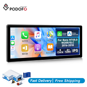 Autoradio Podofo 10.25'' Android/NTG5.0 Système double sans fil Carplay Android Auto 8 cœurs 6+128G pour Benz W205/GLC 2016-2018 - Product Image 1