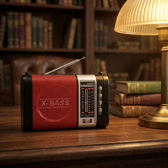 Mini New Full-Band Portable Battery Powered Radio Retro with Flashlight USB/TF Card Playback MK-145BT 0-5W