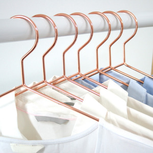 Or <span class=keywords><strong>Rose</strong></span> Cuivre Fil Cintre En Métal Vêtements logo personnalisé avec antirouille matériel - Product Image 6