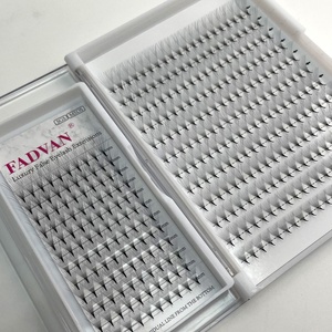 Fadvan radici lunghe Base sottile ventagli prefabbricati 3d 5d <span class=keywords><strong>Pre</strong></span>-realizzati Volume ciglia ventagli 0.07mm 0.1mm Mix coreano fibra Pbt ciglia ventaglio - Product Image 6