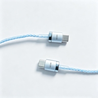 Kabel Pengisian Cepat USB C ke C 60W, Kabel Sinkronisasi Data Berlapis, Konektor Paduan Seng untuk Ponsel, Tablet, MacBook