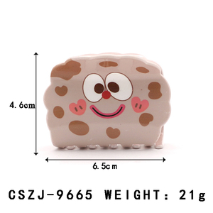 Pinza <span class=keywords><strong>de</strong></span> Pelo <span class=keywords><strong>de</strong></span> Acetato con Cara Sonriente <span class=keywords><strong>de</strong></span> Dibujos Animados Rosa Claro <span class=keywords><strong>de</strong></span> 6.5cm <span class=keywords><strong>de</strong></span> CANYUAN, Pinza <span class=keywords><strong>de</strong></span> Pelo Linda con Logotipo Personalizado para Mujer, Accesorios para el Cabello Kawaii - Product Image 2