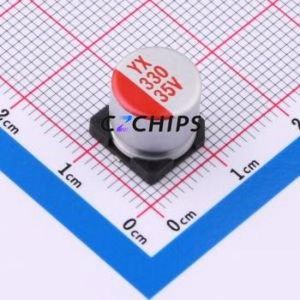 SPT1VM331G10TRVZC ตัวเก็บประจุแบบแข็ง SMD, D10xL10 มม. ( ความจุ: 330uF ) ( ความแม่นยำ: 20% แรงดันไฟฟ้าที่กำหนด: 35V ) - Product Image 1