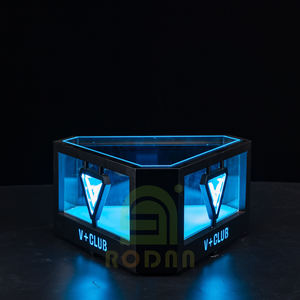 MingXin Barware 8D08 Seau à glace en métal à double paroi en forme de diamant - Product Image 3