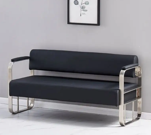 Sofá de Sala de Estar de Diseño Moderno, Simple y Elegante, con Tapicería Suave y Estructura de Acero Inoxidable - Product Image 3