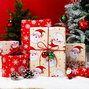 Yarcony Reversible Christmas <b>Wrapping</b> <b>Paper</b> 17 In X 33 Ft Santa Claus Design Gift Craft Use Recyclable - Product Image 5