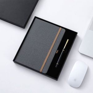 Hot-Selling Customizable A5 Notebook Business Gift Set with Metal Ballpoint <b>Pen</b> for Logo Promotion - Product Image 5