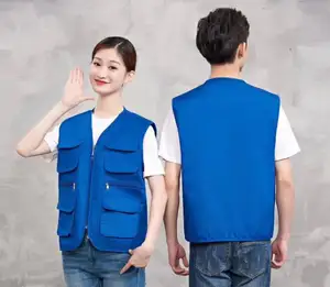 Wholesale High Quality Work Vests Volunteer Work wear Custom Logo Casual Service Uniform Vest