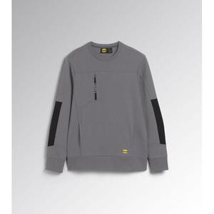 Sudadera Diadora Crew Gris Acero 3XL Corte Regular Interlock Algodón Poliéster Ropa de Seguridad - Product Image 1