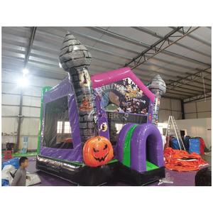<span class=keywords><strong>Château</strong></span> gonflable personnalisable en PVC pour fête d'Halloween, thème citrouille et démon - Product Image 1