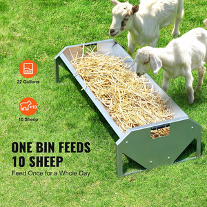 Mangeoire pour bétail en acier <span class=keywords><strong>galvanisé</strong></span> robuste, mangeoire pour fourrage pour moutons, bovins, chevaux, chèvres, porcs, hangars agricoles, équipement d'élevage - Product Image 4