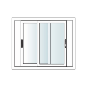 نافذة منزلقة من مادة UPVC بإطار بلاستيكي - Product Image 4