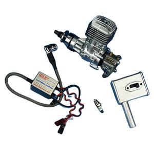 Moteur à essence pour modèle d'avion DLE20CC, moteur à deux temps monocylindre, échappement latéral, refroidissement par air naturel, démarrage manuel, VTOL fixe - Product Image 1