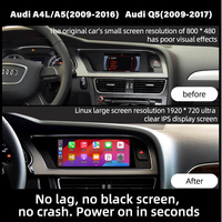 Autoradio 8.9 pouces Linux pour Audi A4L/A5 Q5 09-17 avec CarPlay sans fil, écran tactile, lecteur DVD et fonction de mise en miroir Wi-Fi