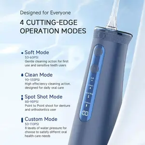 OEM Portable Traveler Handle Cordless Freedom Electric Dental Oral Irrigator 300ml Tooth Water Flosser Water Flooser Pretty