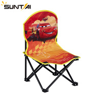 Chaise pliante portable en acier Mickey Mouse pour enfants, avec dossier, idéale pour le camping, les barbecues, la pêche et la plage