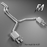 Système d'échappement en acier inoxydable pour Audi S6 S7 4.0T 2013, soupape d'échappement pour améliorer les performances, échappement arrière