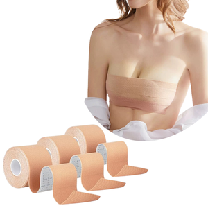 Cinta Adhesiva <span class=keywords><strong>de</strong></span> Algodón Colorida para Levantamiento <span class=keywords><strong>de</strong></span> Senos, Invisible, Impermeable, Transpirable, Removible, para Damas - Product Image 1