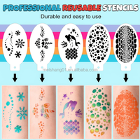 Kit de Peinture Faciale Professionnel pour Enfants et Adultes, Palette de 12 Teintes de 10g, Peinture Faciale Activée par l'Eau, Pinceau et Pochoir