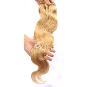 ผมต่อแบบคลิปหนีบ K.SWIGS สีบลอนด์น้ำผึ้ง แบบลอนธรรมชาติ ผมแท้บริสุทธิ์  จัดเรียงเกล็ดผม ทนทาน อ่อนโยน ใช้ซ้ำได้ ดูเป็นธรรมชาติ สุขภาพดี - Product Image 1
