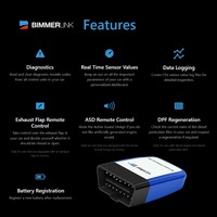 Nuevo Vgate VLinker BM ELM327 OBD 2 OBD2 para BMW Bimmercode Scan Bluetooth 3.0 ODB2 Herramienta de Diagnóstico Automotriz ELM 327 V 2.2