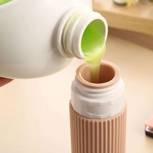 Kit de toilette de voyage anti-fuite avec logo personnalisé, 8 articles, bouteilles de voyage en silicone rechargeables - Product Image 3