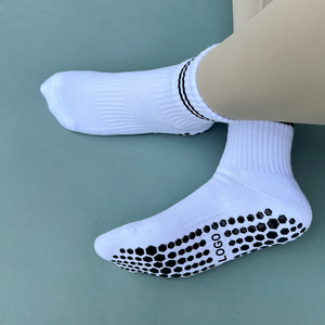 Vớ chất lượng cao OEM có phần bo chun chống trượt dành cho nữ, thanh thiếu niên, tập Pilates, Yoga, chất liệu Spandex/<span class=keywords><strong>Polyester</strong></span>/Cotton, số lượng đặt hàng tối thiểu thấp, mùa thu - Product Image 5