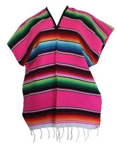 Chal Mexicano de Poliéster con Borlas, Diseño Jacquard Arcoíris Multicolor para Adultos, 70*175cm - Product Image 6