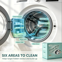 Tablettes nettoyantes pour lave-linge, détartrant en profondeur, désodorisant, détachant, tablettes nettoyantes pour lave-linge