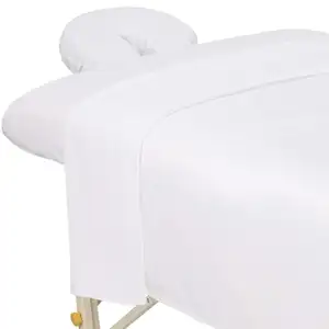 Soft microfiber massage table bed sheet cover set Spa Massage Table Elastic Fitted Flat Bed Sheet