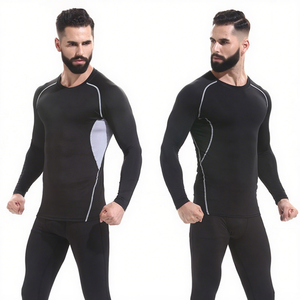 Men's Lightweight <b>Spring</b> Gym T-Shirt Custom Printing <b>Compression</b> Fitness OEM Blank Sportswear Seamless Plus Size Running Active - Product Image 1