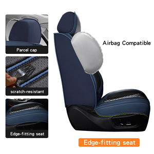 Fundas de Asiento de Coche FXAP para 5 Plazas, para <span class=keywords><strong>Tesla</strong></span> Model 3 Y Toyota Corolla Accord, Cuero de Lujo, Impermeables, Juego Completo - Product Image 4