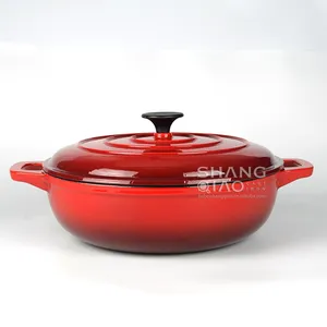 30 cm 4 Quart Roasting Dish Cast Iron Crock Pot with Enamel Coating Enameled Cast Iron Covered Casserole