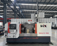 Nouvelle machine à tour CNC à lit plat HX-501800-160 GSK, 4 axes, double broche, alimentation automatique, 380V, pour usinage horizontal de charge moyenne
