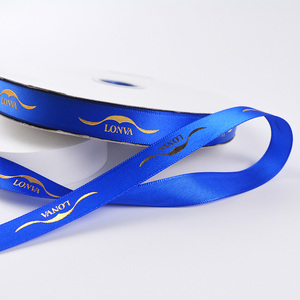 Nastri regalo bordo cablato stampato Logo floreale raso Grosgrain <span class=keywords><strong>nastro</strong></span> decorazione Natale <span class=keywords><strong>nastro</strong></span> personalizzato - Product Image 6