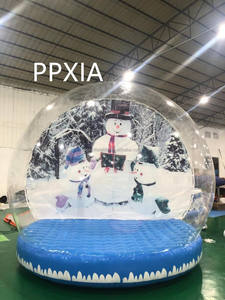 대형 크리스마스 프로모션 PVC 스노우 글로브 거대한 풍선 사용자 정의 스노우 글로브 사진 부스 장식품 광고 공 - Product Image 5