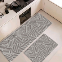 Tapis de cuisine en mousse PVC imperméable, antidérapant, résistant, de haute qualité, anti-fatigue, floral, moderne, minimaliste