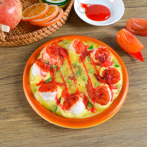 Modelo de comida simulada de pizza con salchicha y camarones, decoración para restaurantes y cafeterías occidentales, accesorio para rodajes de cine y televisión. - Product Image 3