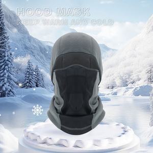 Masque facial coupe-vent de ski sportif avec logo personnalisé, design noir, couvre-tête thermique professionnel de la marque Artex - Product Image 2