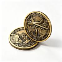 Pièce commémorative de la Guerre Froide, « La Paix par la Force », « La Victoire Silencieuse », en bronze antique, souvenir
