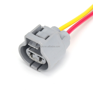 Konektor Kipas Elektronik Otomotif 2 Pin Female dengan Terminal Tembaga dan Casing Nilon, Adaptor Kabel Otomatis - Product Image 1