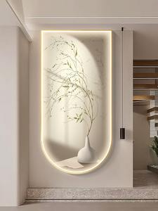 Decorazione Moderna di Lusso Personalizzata Dipinto Astratto in Cristallo e Porcellana con Luci LED <span class=keywords><strong>per</strong></span> Corridoio <span class=keywords><strong>Arte</strong></span> Murale Illuminata - Product Image 1