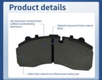 Vente directe d'usine WVA29087 29173 29174 29165 Kit de réparation de plaquettes de frein semi-métalliques sans bruit pour camions Actros Benz MAN DAF
